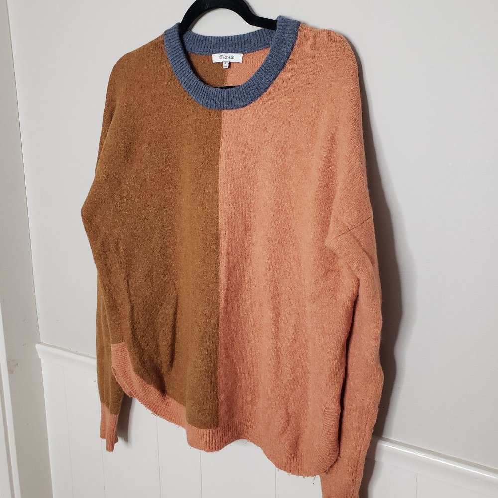 MADEWELL Westlake Wool Colorblock Sweater